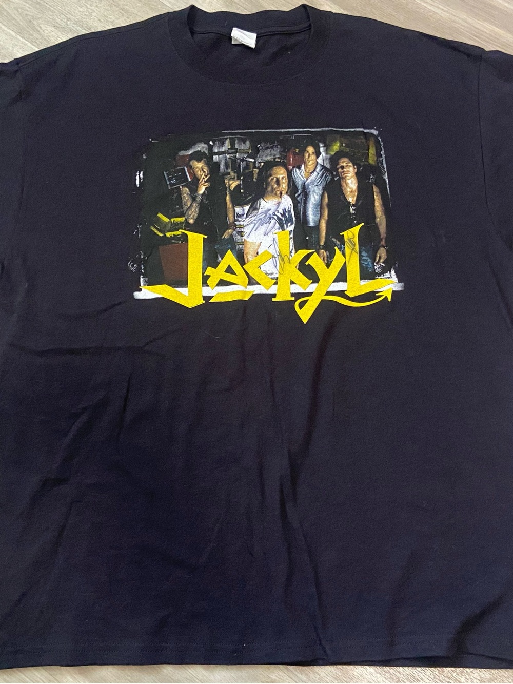 2010 Jackyl Puh-Pow Sleeveless T-Shirt Rock Band Patina Shirt Signed Men's 2XL